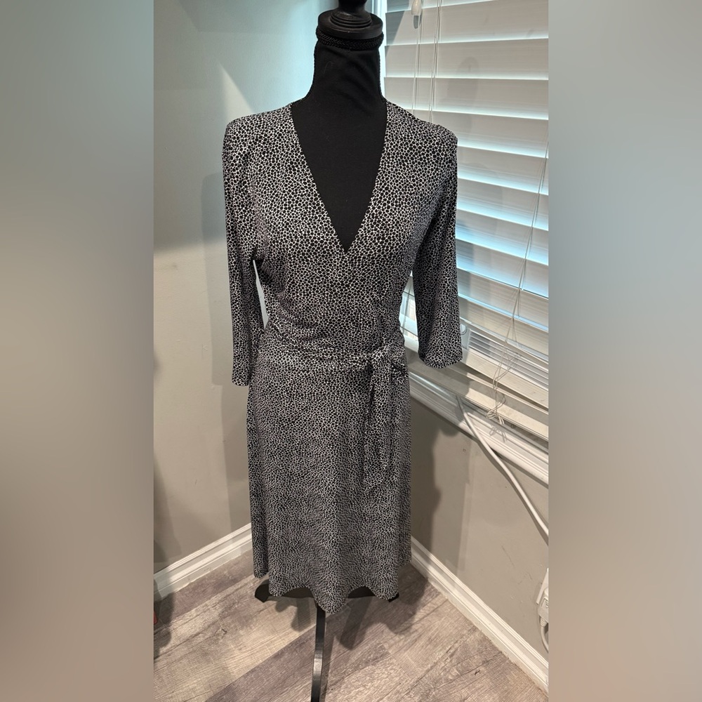 Leota Leopard Libby Faux Wrap Dress